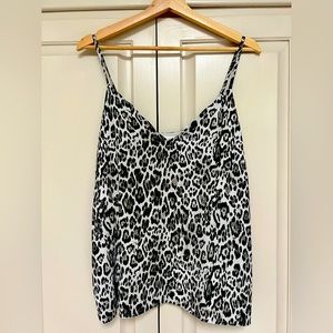 Animal print cami, adjustable straps.